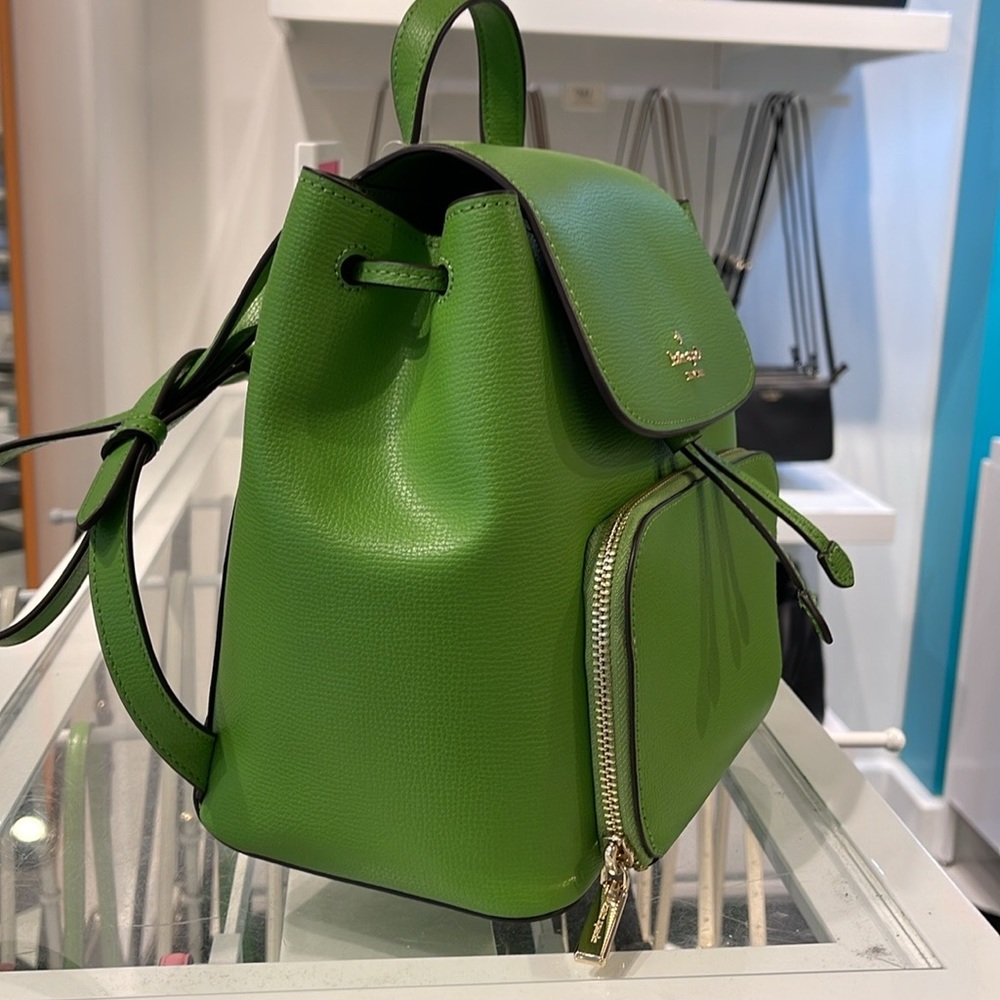 Kate Spade Kristi Medium Flap Backpack 
Turtle Green 
NWT - Picture 14 of 16